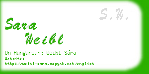 sara weibl business card